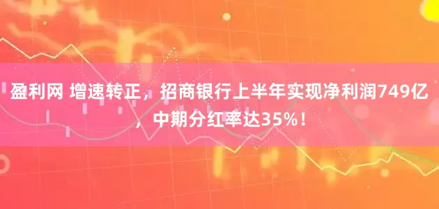 盈利网 增速转正，招商银行上半年实现净利润749亿，中期分红率达35%！